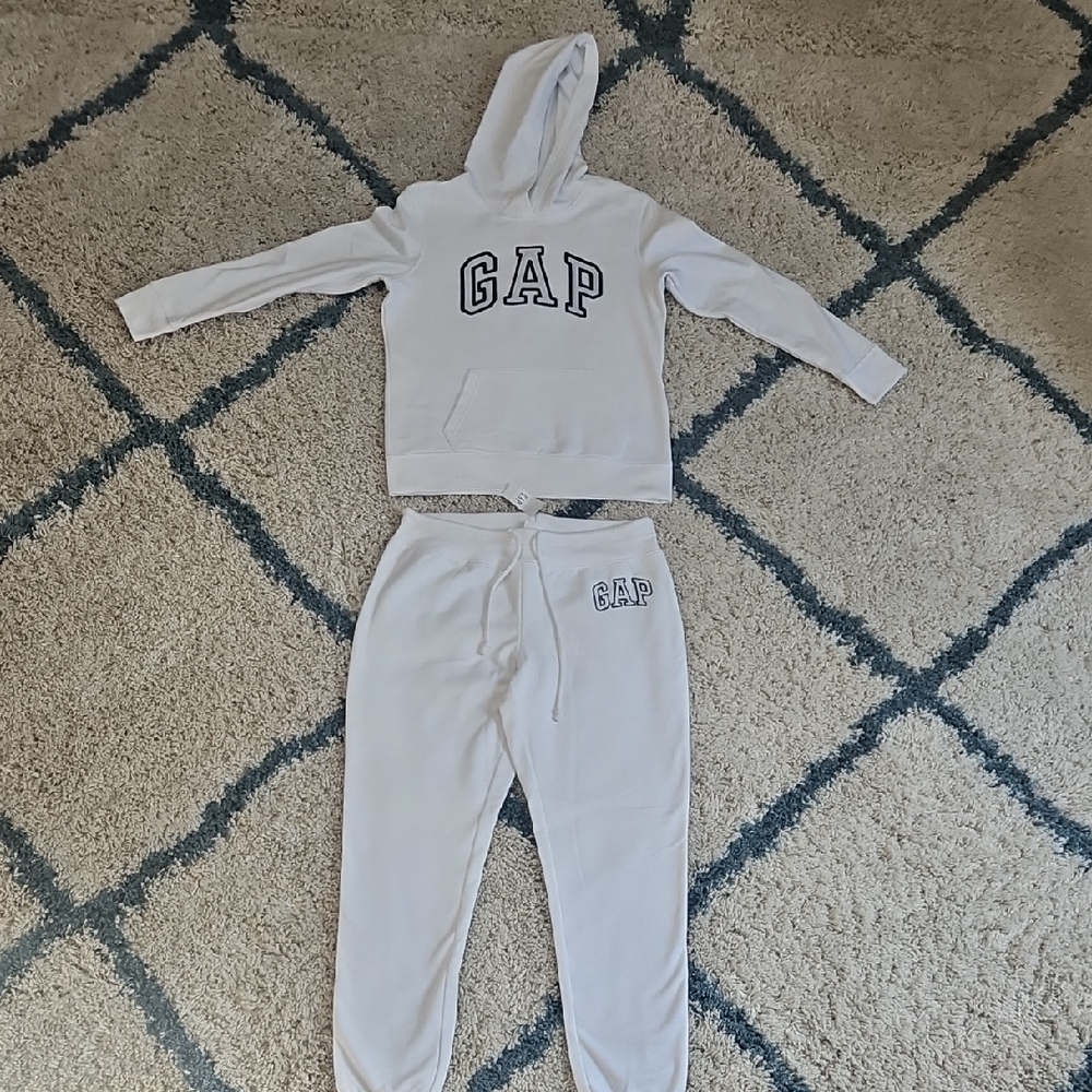 GAP Factory White Hoodie and Sweatpants Set
